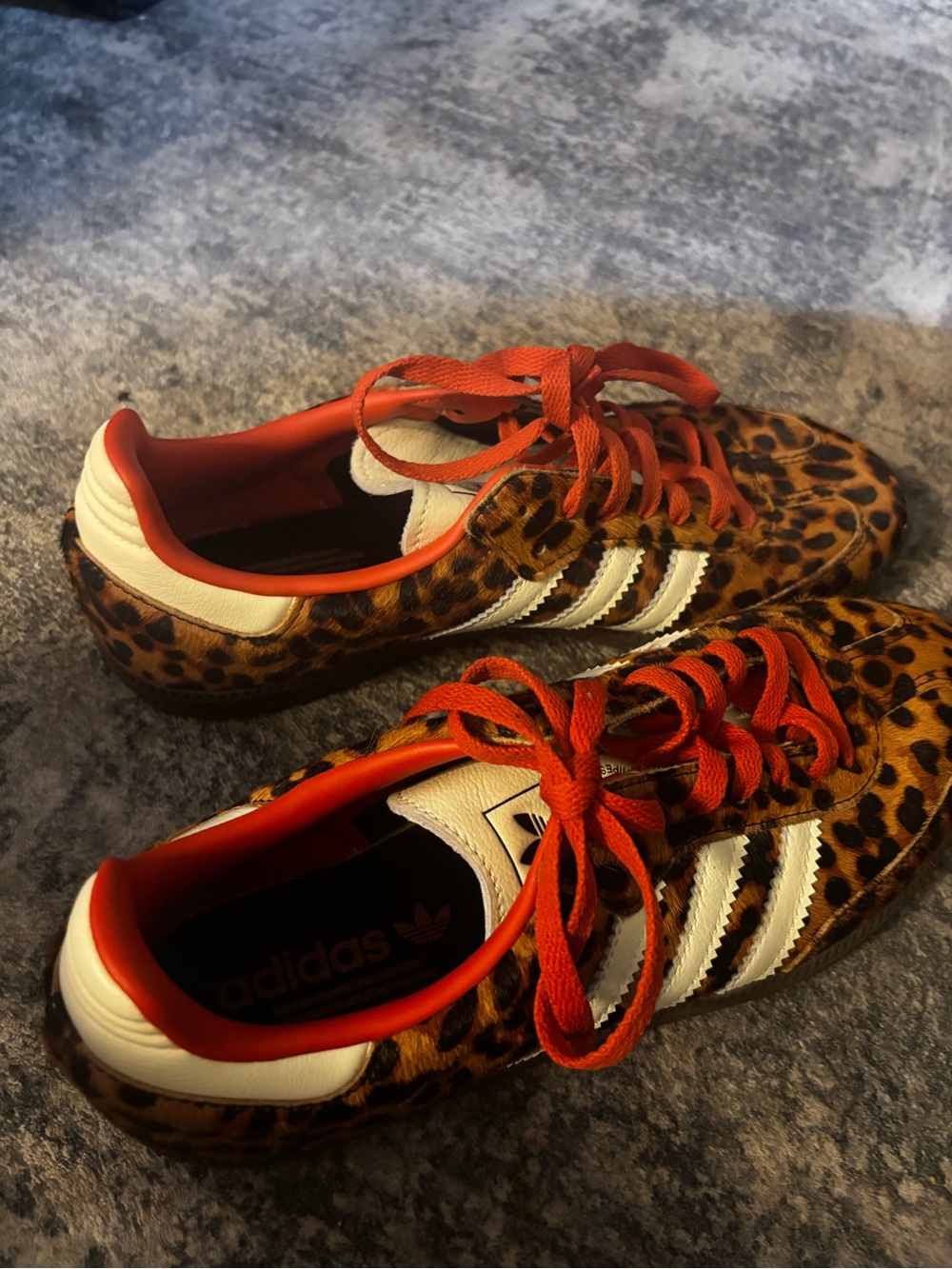 Adidas Samba OG Red Leopard White - Women’s Size 10 - Picture 3 of 7